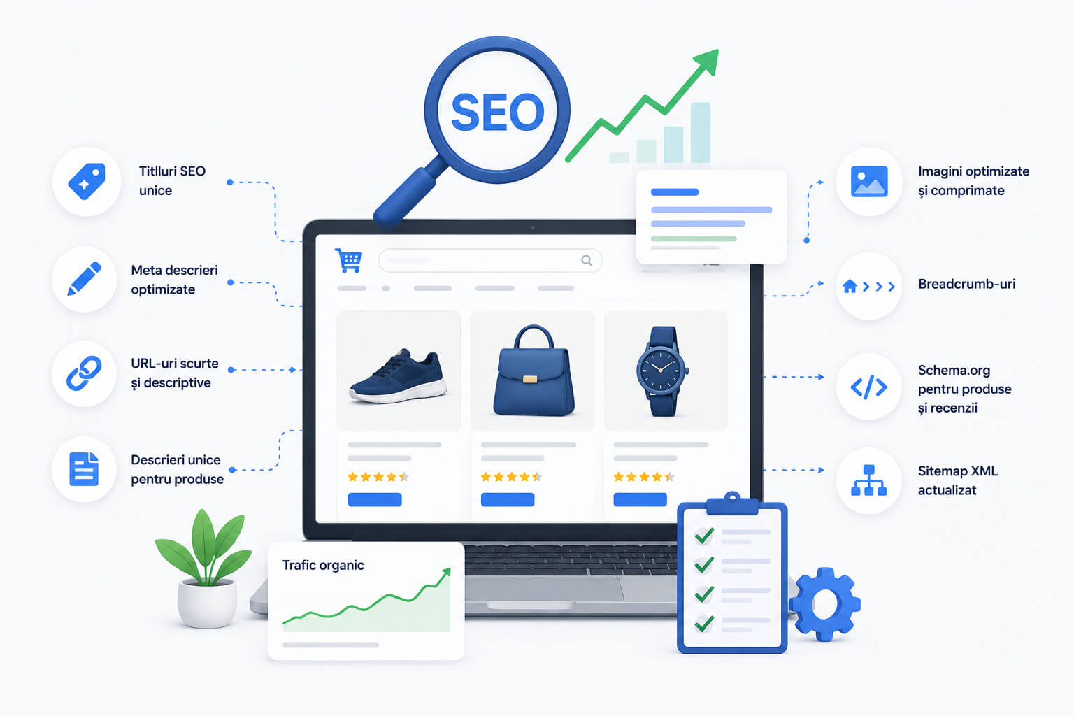 Optimizarea SEO a unui magazin online pentru cresterea traficului organic in Google