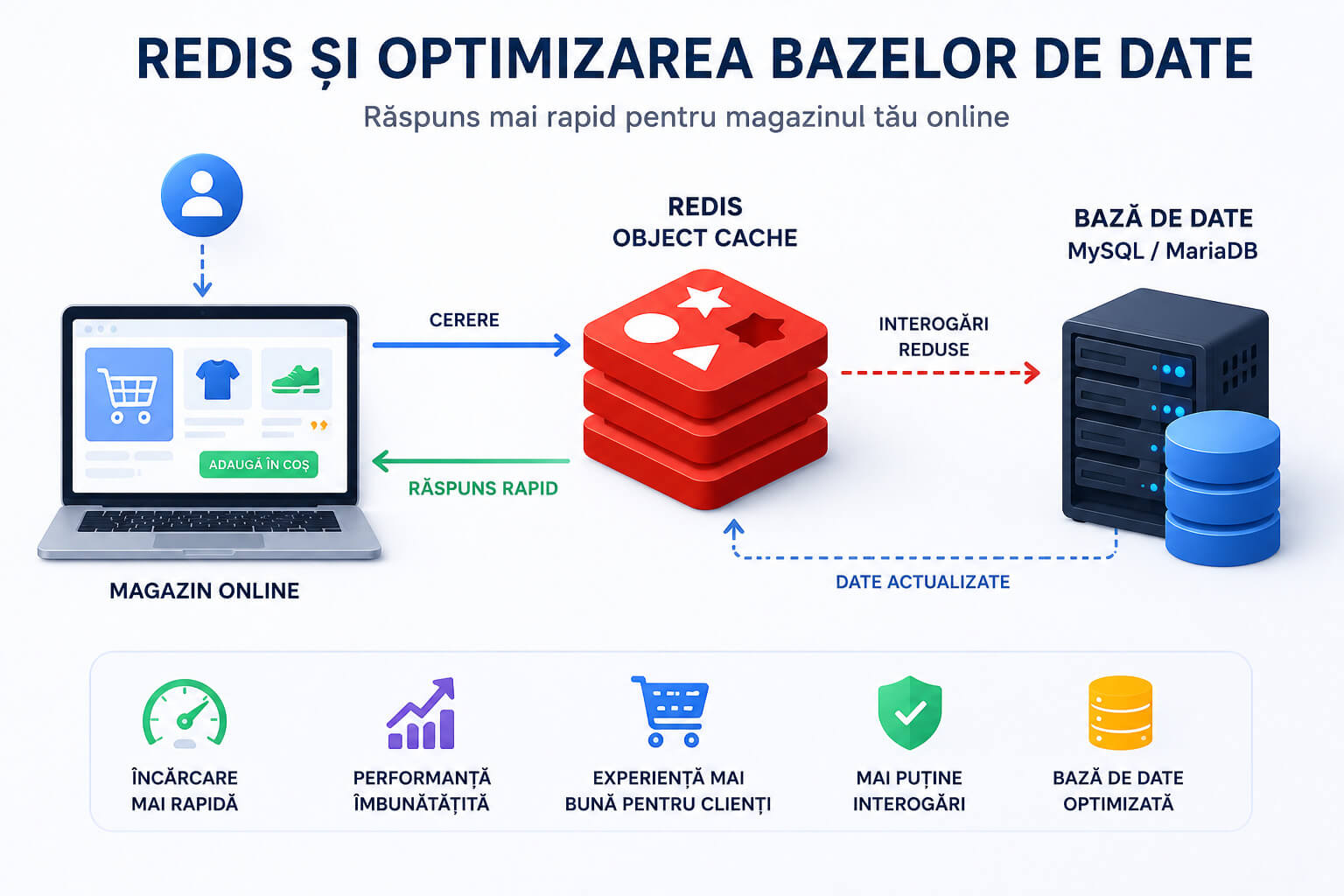Redis Object Cache pentru optimizarea bazelor de date WooCommerce
