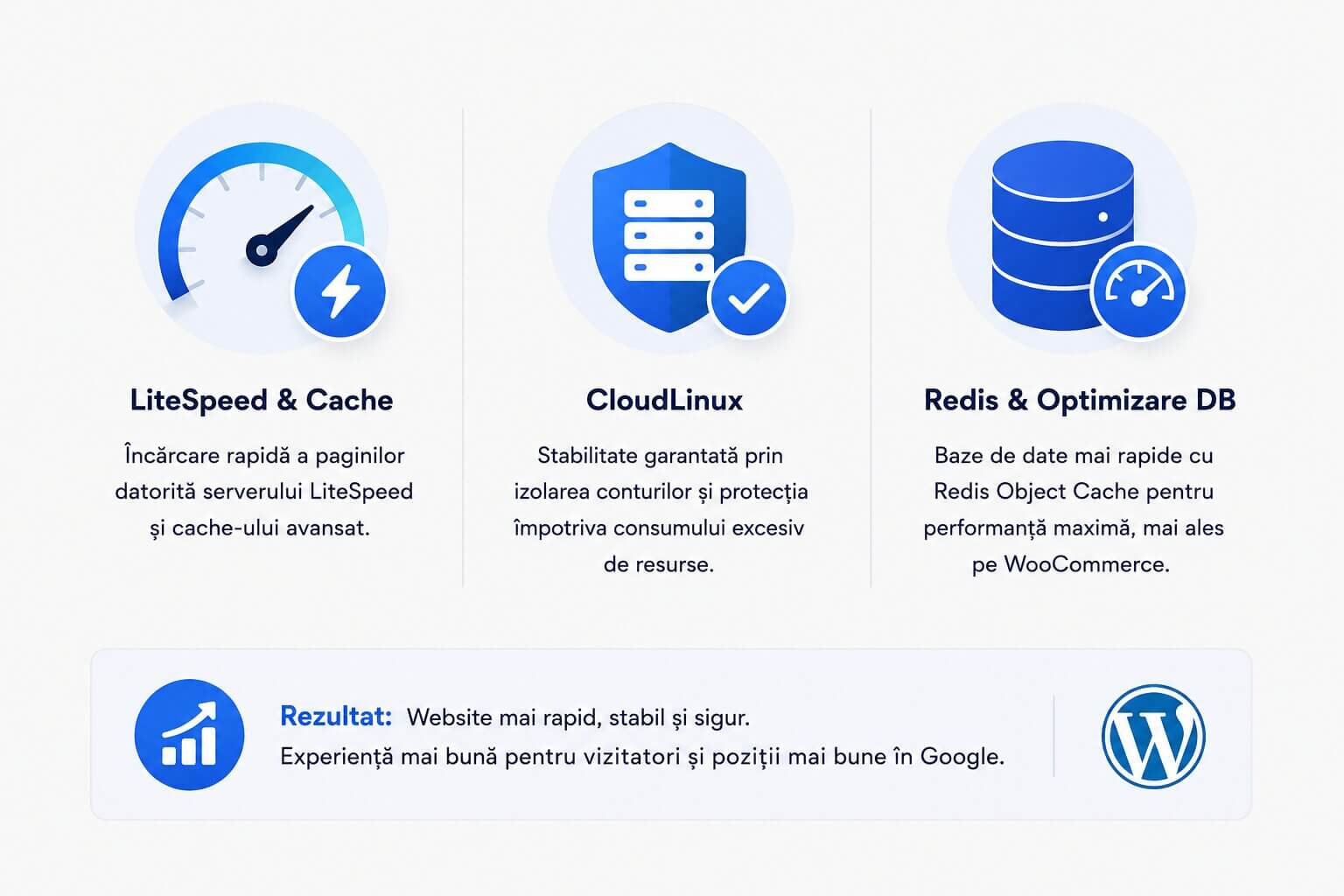 Tehnologii care optimizeaza performanta unui website WordPress: LiteSpeed Cache, CloudLinux si Redis Object Cache