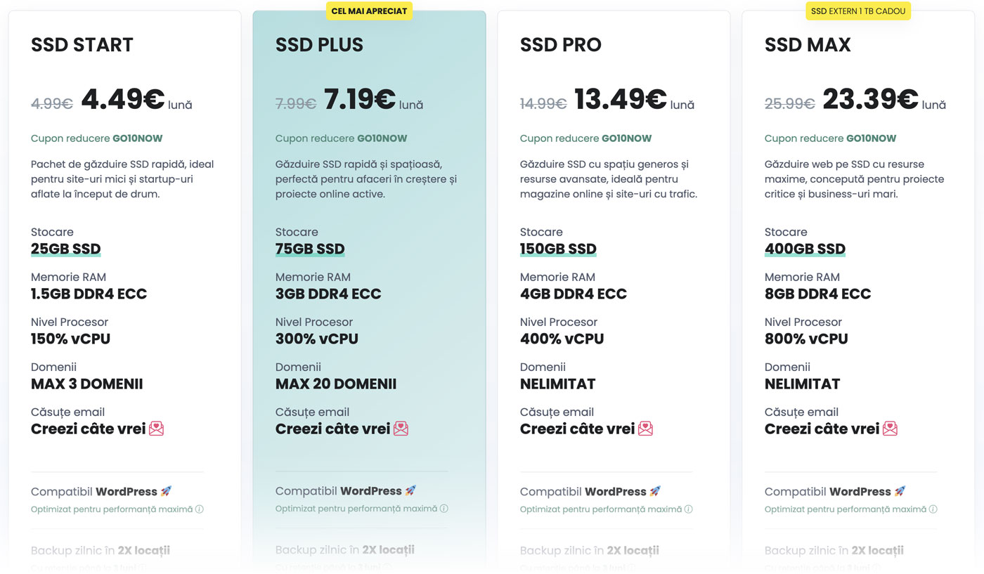 Lansăm noile pachete de găzduire SSD și NVMe