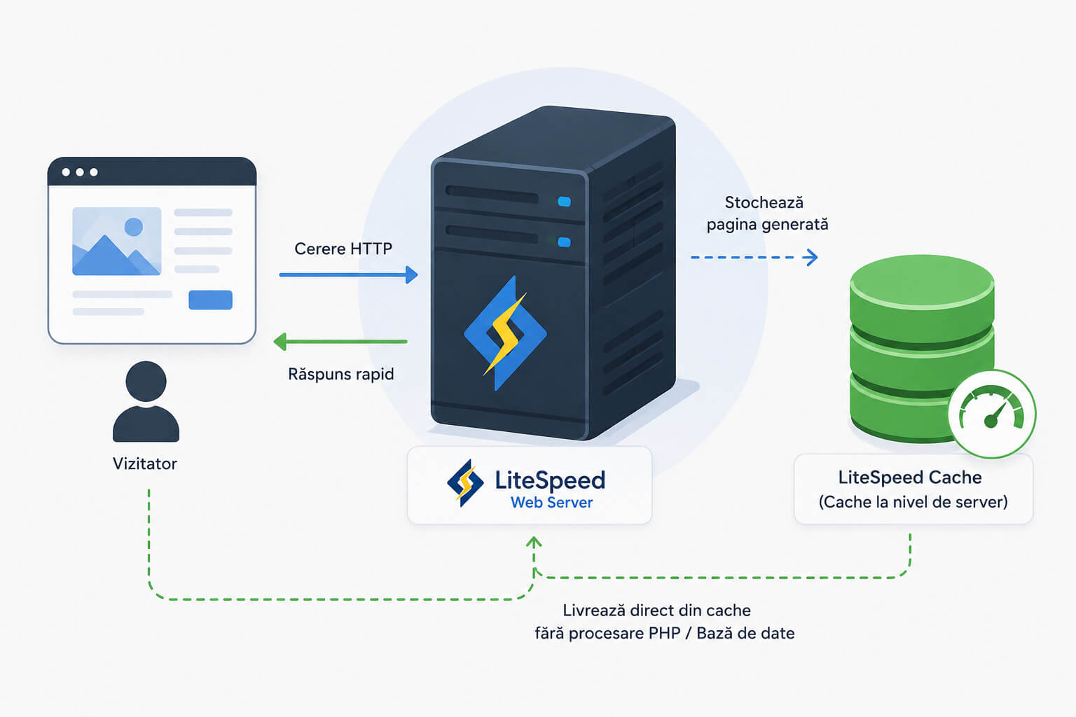 Diferenta dintre LiteSpeed Web Server si LiteSpeed Cache pentru WordPress