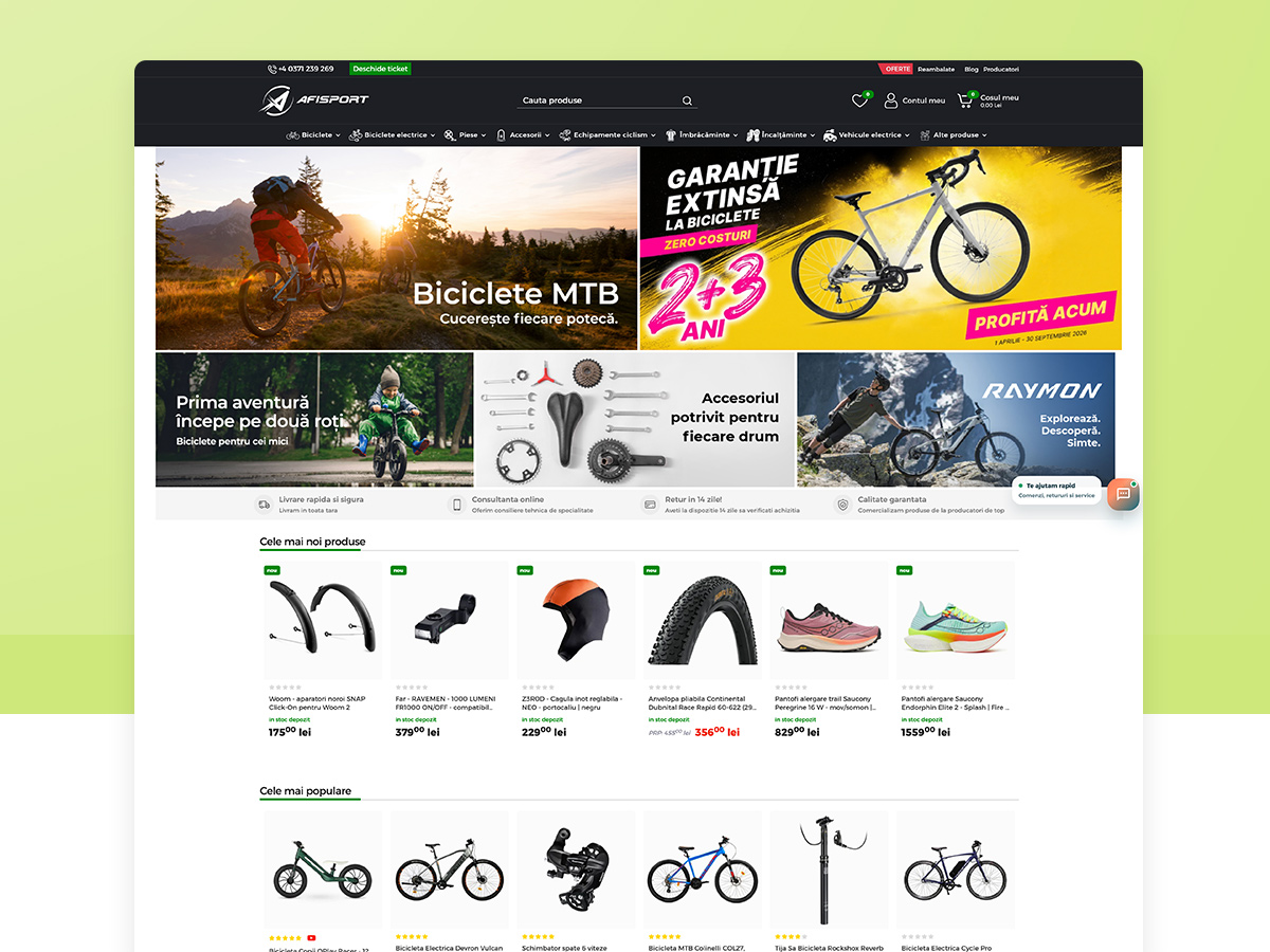 afisport web design