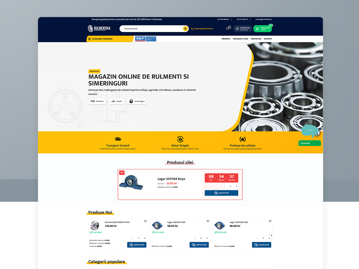 rulmentika.ro web design