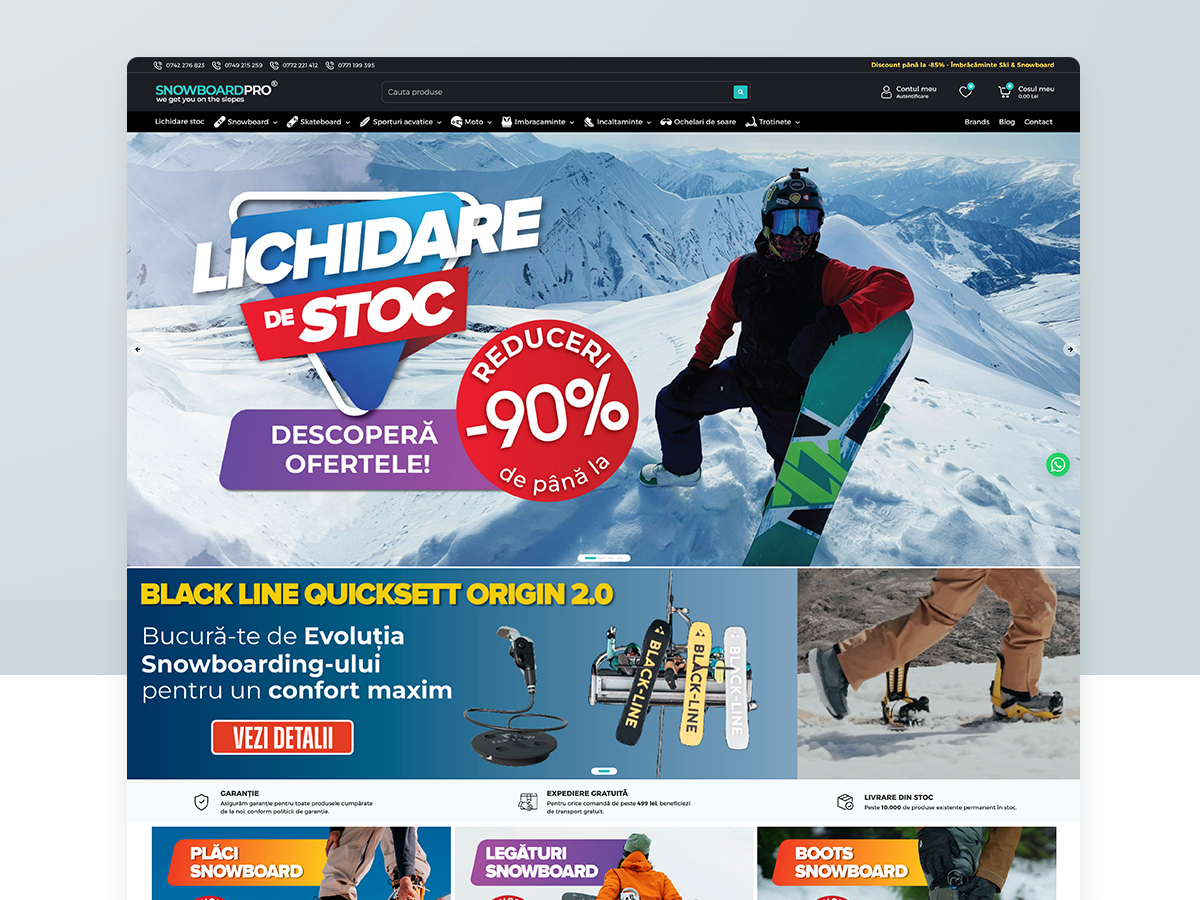 snowboardpro.ro web design