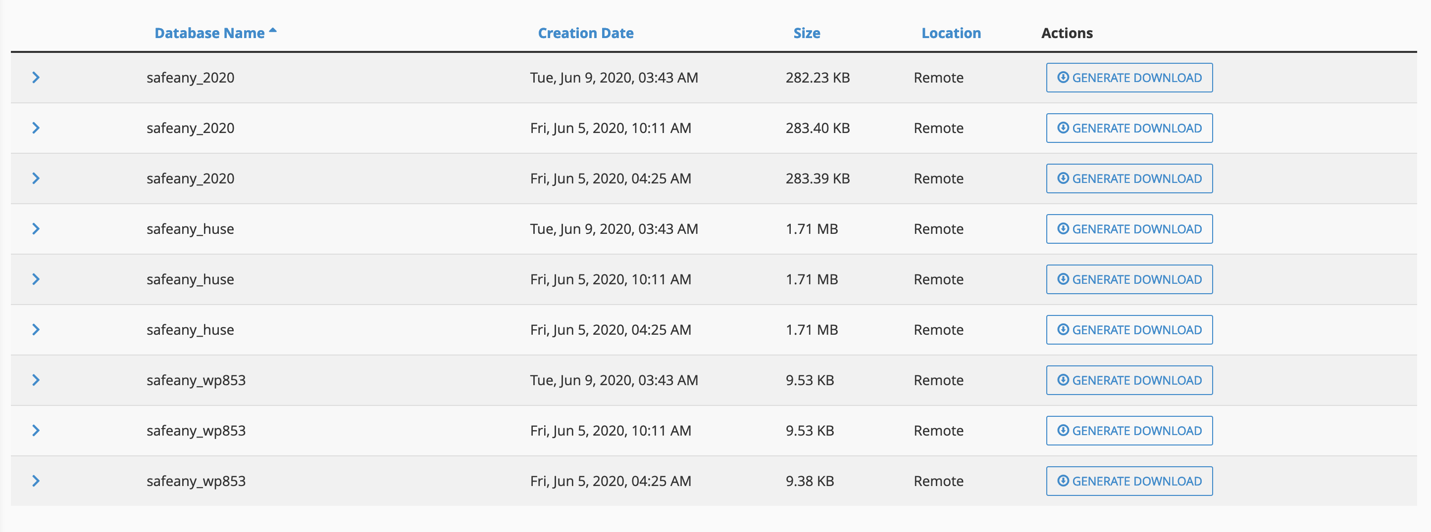 Restore baza de date din cPanel utilizand JetBackup 2 Screenshot 2020 06 11 at 13.25.16