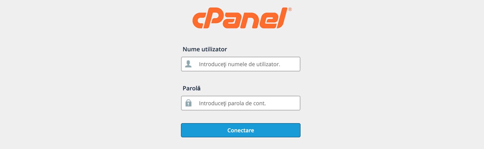 conectare cPanel