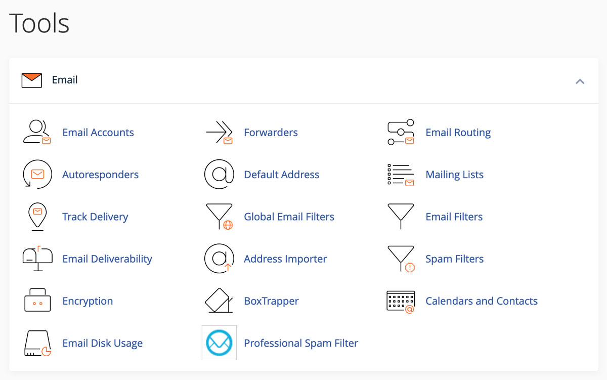 Modificare parola adresa email in cPanel 1 Email Accounts cPanel