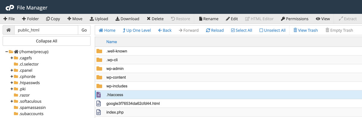Redirect de la http la https din .htaccess sau cPanel 1 editare fisier htaccess