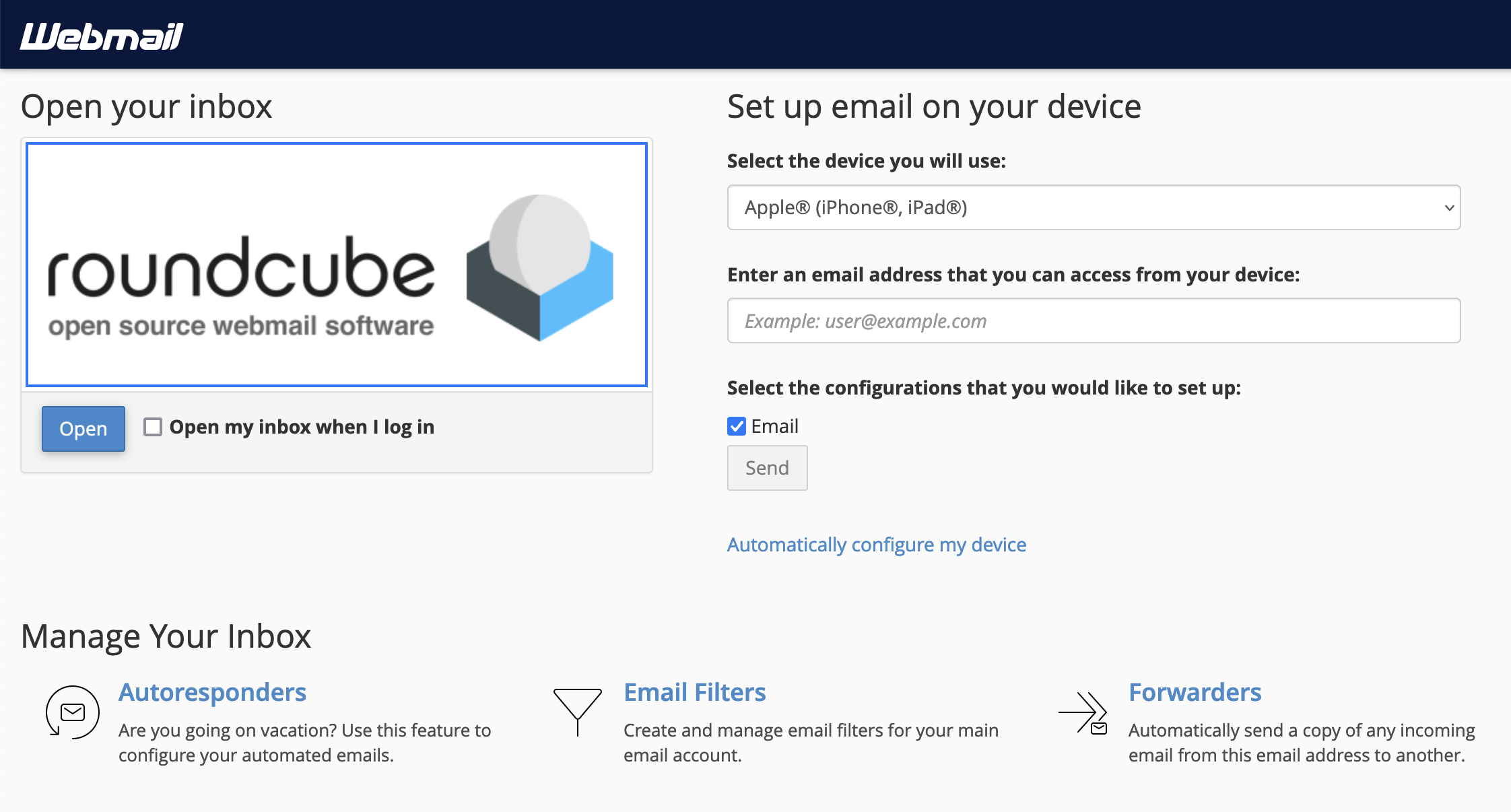 Cum sa te conectezi la Webmail? 2 Webmail