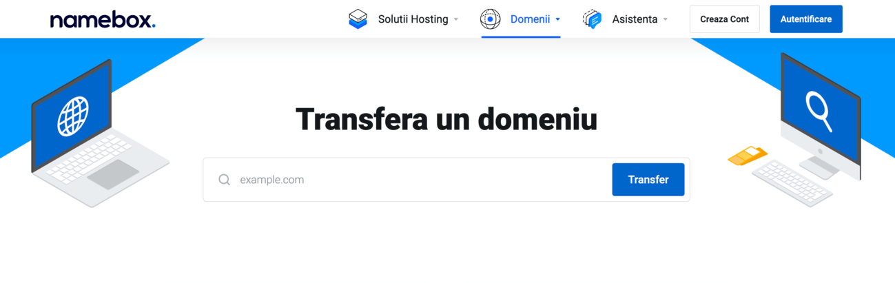 Transfer domeniu .com de la un alt registrar