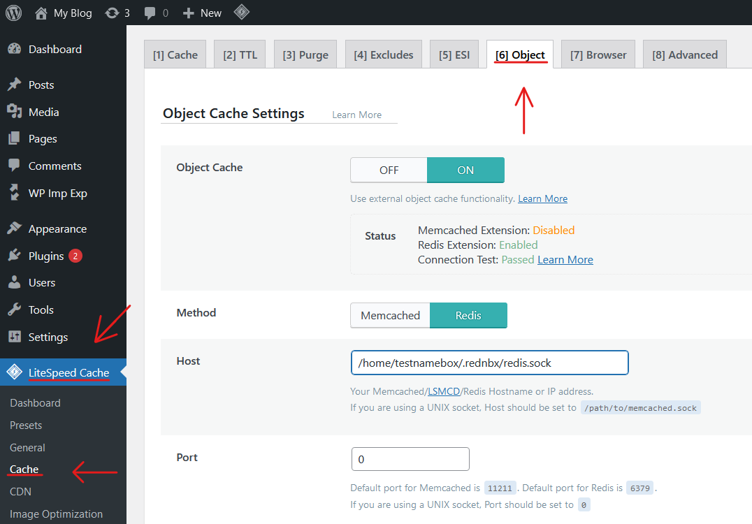 redis object cache hosting