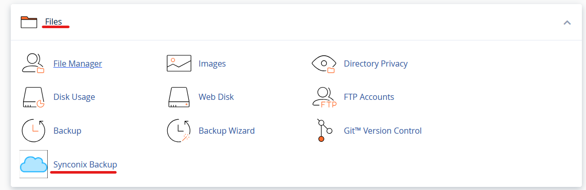 Accesează Synconix Backup pentru restaurare baze de date