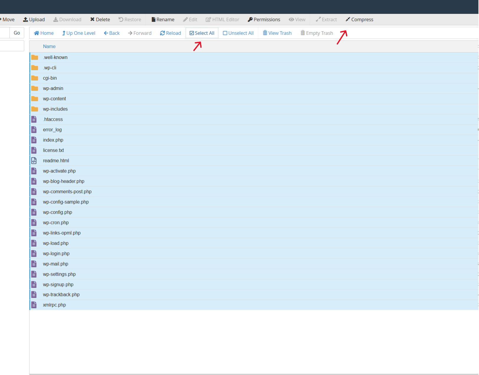 clonă WordPress din cPanel