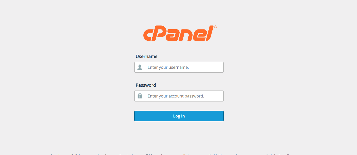 Autentificare cPanel