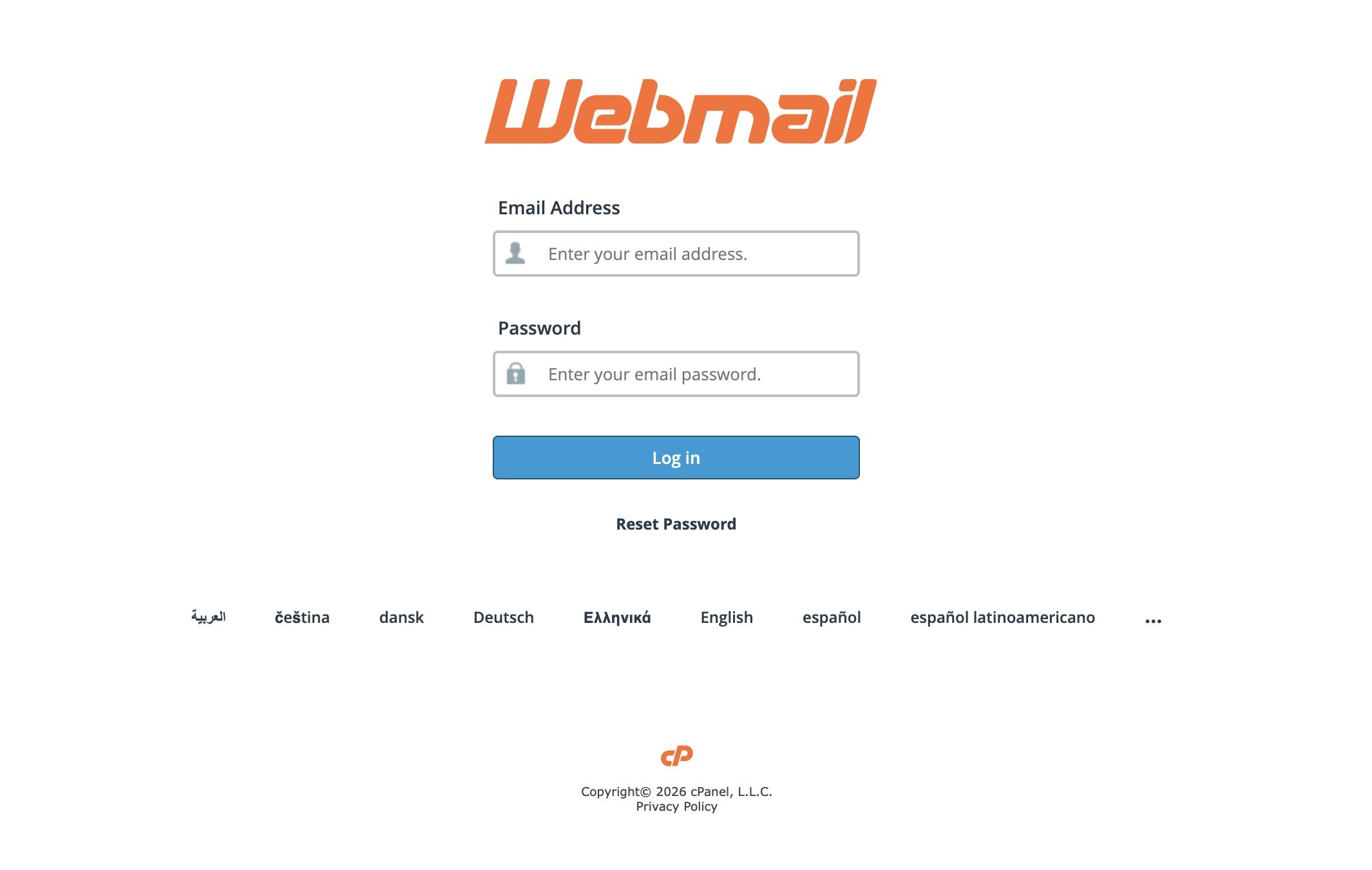 Webmail - conectare in webmail